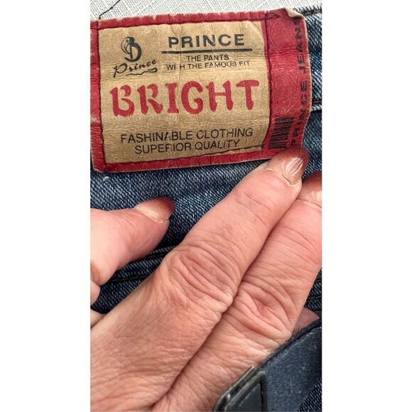 Prince Bright Jeans Womens Bootcut Stretch Flared Denim Blue Medium Wash Size 32 - Picture 10 of 10